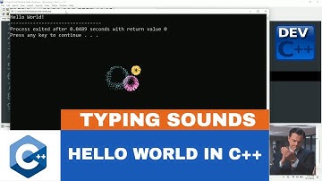 How to Hello World in C++ | Dev-C++ | Typing Sound | First Program in C++ | C++ Tutorial | Learn C++