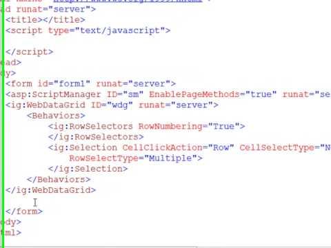 WebDataGrid Client Row Selection - Part 1