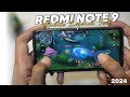 Xiaomi redmi note 9 mediatek helio g85 mobile legends gaming test in 2024