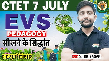 CTET July 2024 | EVS PYQs, EVS Practice Set #15, EVS Pedagogy for CTET, EVS Pedagogy By Ankit Sir