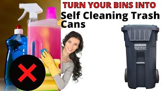 How To keep Your Garbage Can Clean By Doing Nothing | Turn Your Bin Into A Self cleaning trash can