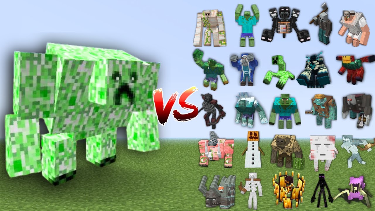 Creeper Golem vs All Mutant Mobs in Minecraft Mob Battle - YouTube