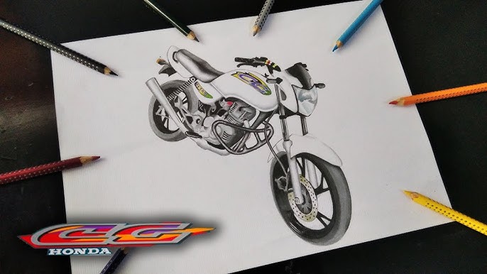 COMO DESENHAR UMA MOTO HONDA REPSOL PASSO A PASSO 