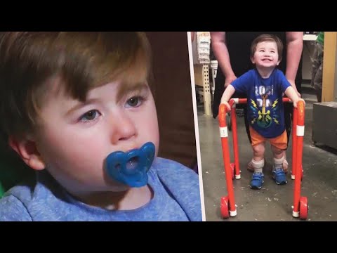 2-Year-Old Beams as He Gets Homemade Home Depot Walker