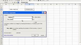 How to cut off decimal numbers in EXCEL(Function Trunc)