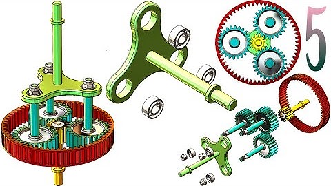 5-Project 25| Planetary Gears System |SolidWorks Tutorial : carrier sub-assembly, add ball bearings
