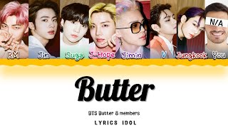 [Karaoke Ver.] BTS (방탄소년단) "BUTTER" (Color Coded Lyrics Eng/Rom/Han/가사) (8 Members)