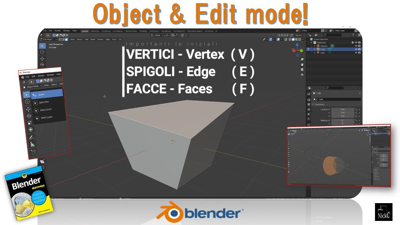BLENDER 📏 11 - Object & Edit mode - YouTube