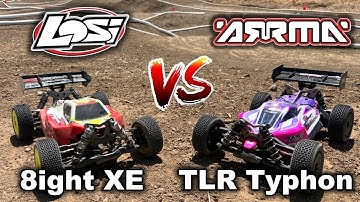 Losi 8ight XE RTR vs. Arrma TLR Tuned Typhon - Best 1/8 RTR Race Buggy?