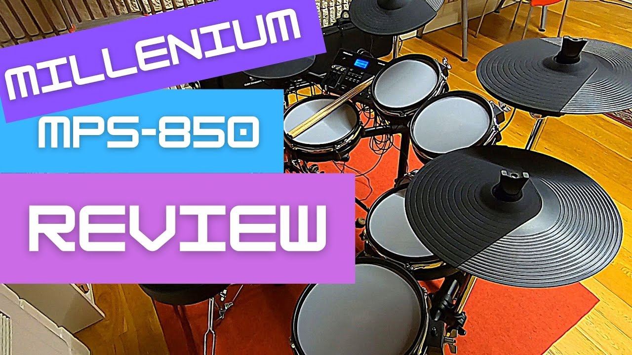 Millenium MPS850 Edrum kit review hear factory songs and sounds