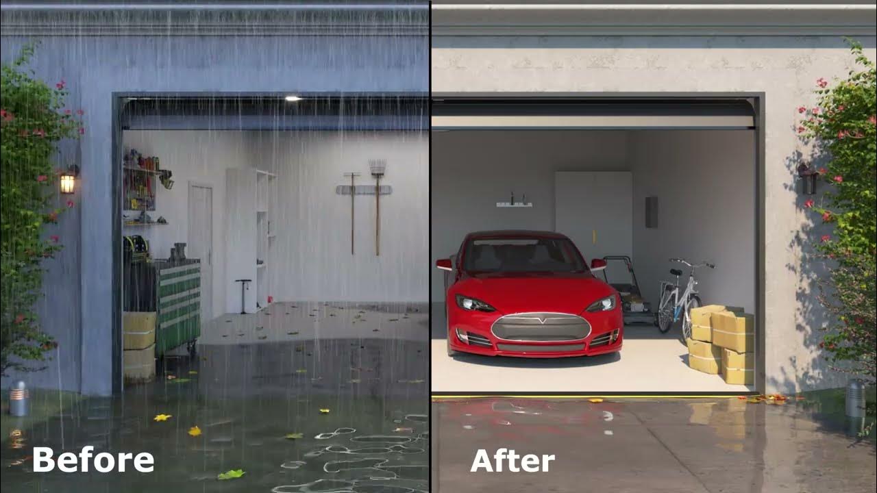 Before and After of a Garage Door Seal Installation YouTube