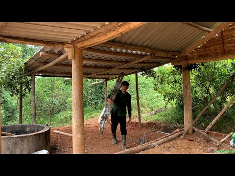 Build a bamboo kitchen frame and cement tile roof,take care of the vegetable garder,Build Daily Life