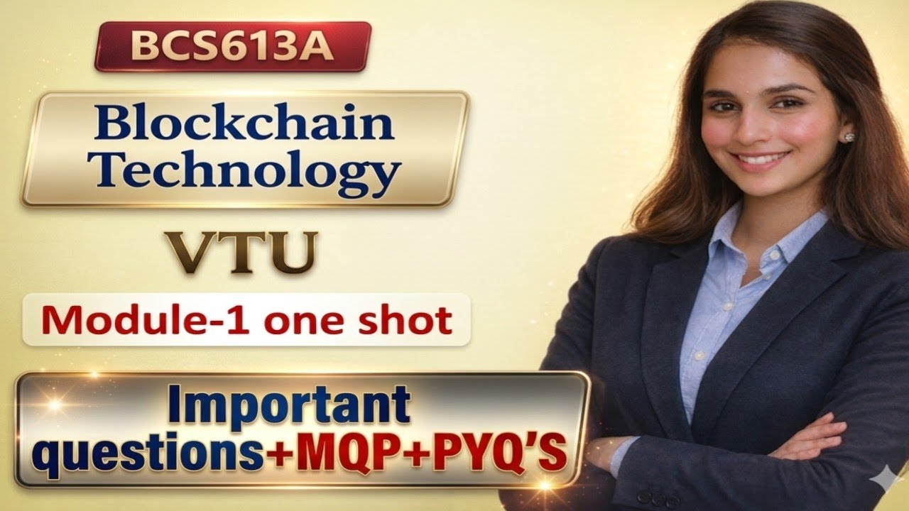 BCS613A Blockchain Technology Important Questions|Module-1 One Shot|MQP|PYQ|VTU|EDUYODHA