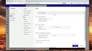 Remove spam by creating a Rule in Hotmail - Outlook