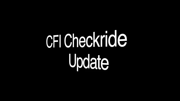 Checkride Update with Sterling Welch