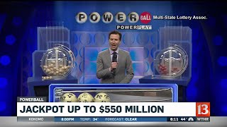Jackpot expected to rise to $550 million