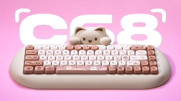 Cute Cat Keyboard - YUNZII C68 Review Teardown & Sound Test