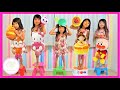 Learn Colors with Five little Babies Jumping on the Bed - compilation なりきり 英語の歌 童謡寸劇 まとめ動画