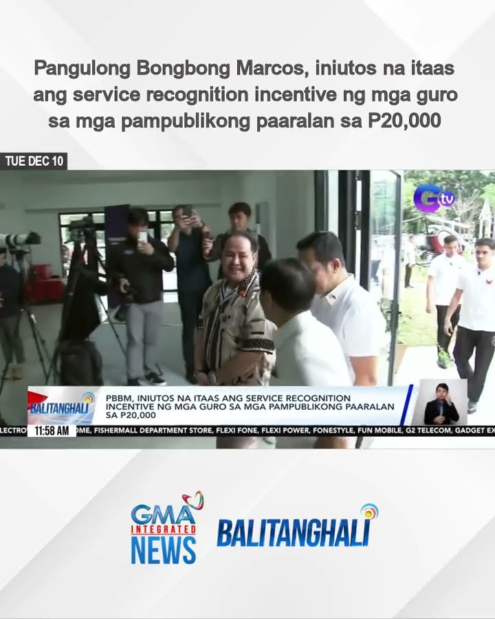 PBBM, iniutos na itaas ang service recognition incentive ng mga guro... | Balitanghali