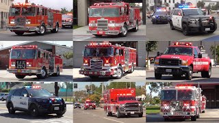 Fire Trucks Police & EMS Responding Compilation 2023 #12: October Recordings