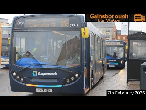 Buses at Gainsborough Bus Station (07/02/2026)
