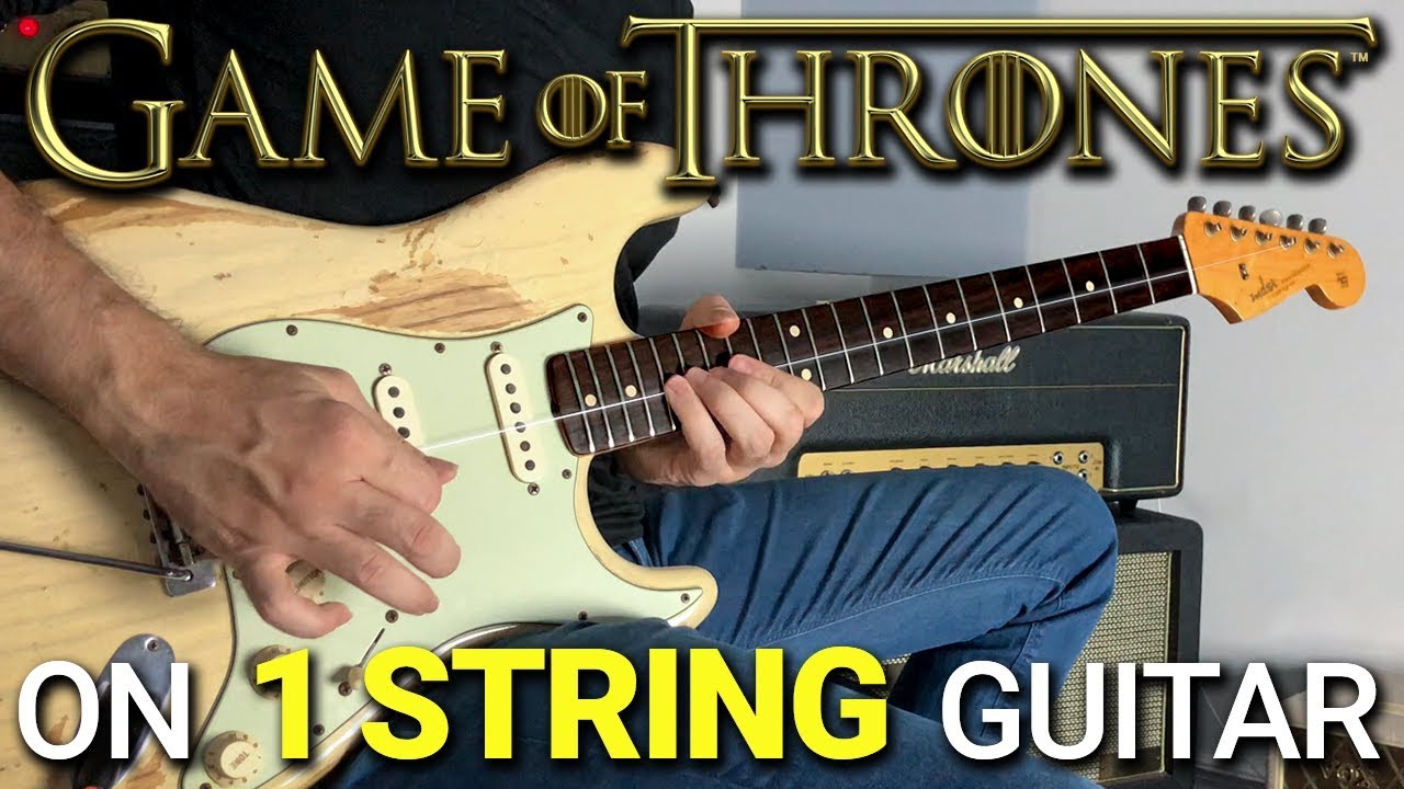 Game of Thrones on 1 STRING guitar! - YouTube