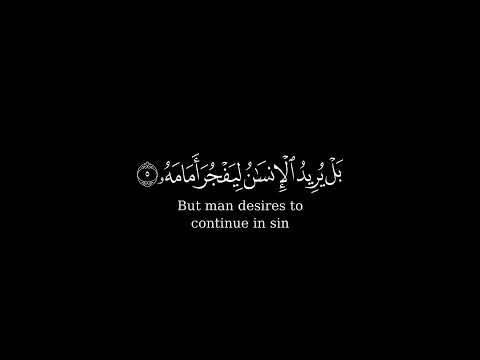 كرومة شاشة سوداء بصوت الشيخ عبدالرحمن الماجد من سورة القيامة