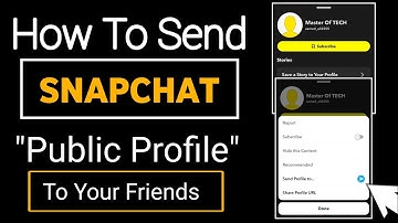 How To Send Snapchat Public Profile Link To Your Friends | How To Send Snapchat Public Profile