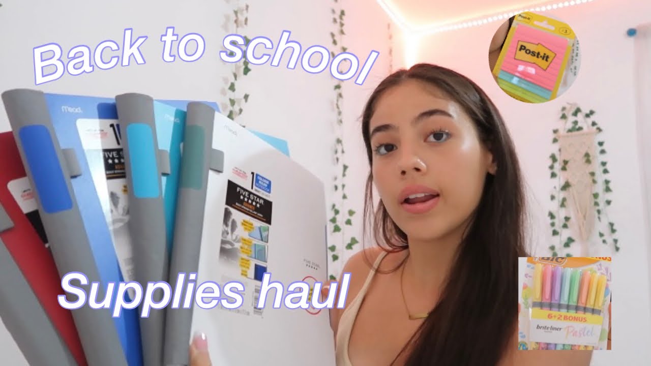 Back to school supplies haul 2021 College YouTube