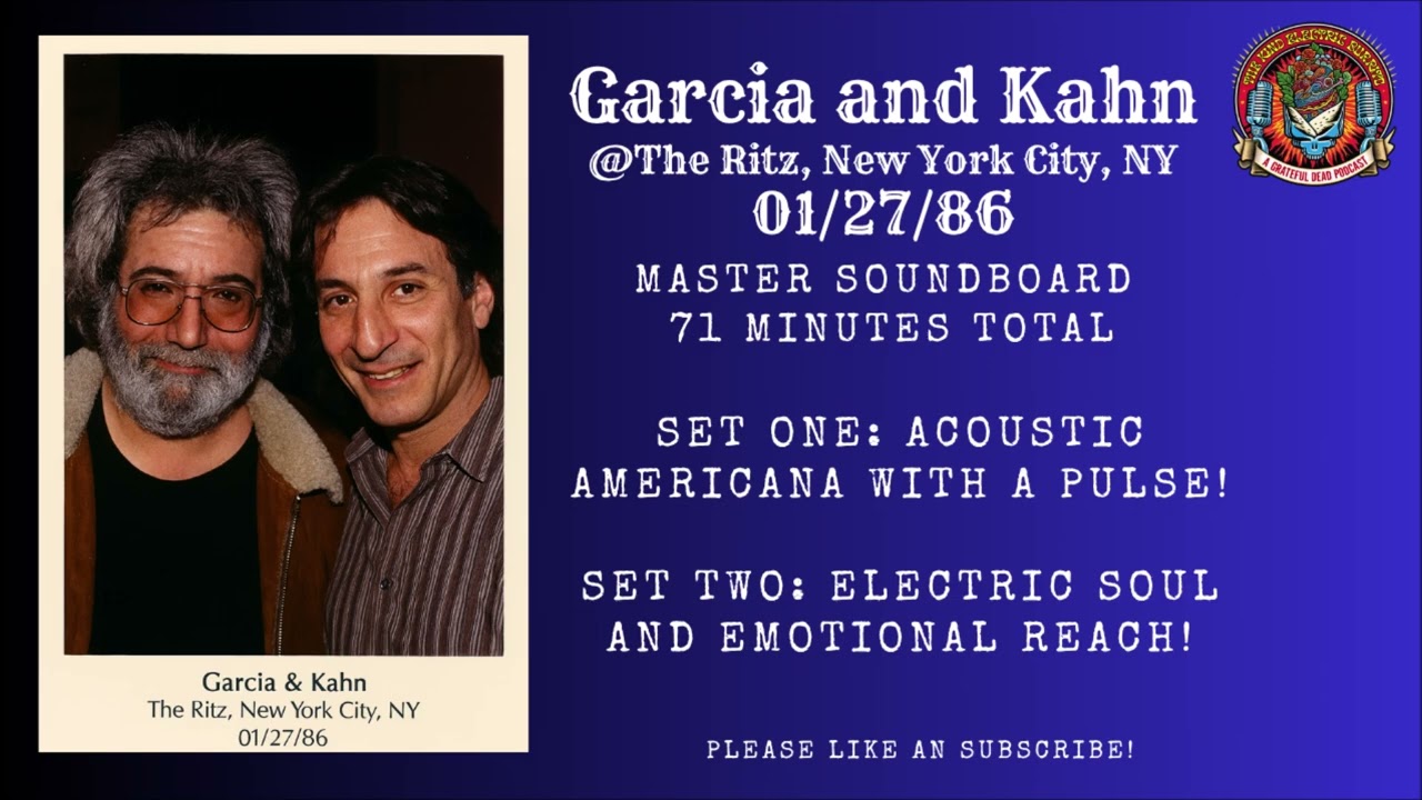 Jerry Garcia & John Kahn – Live at The Ritz – 01/27/86 – Master