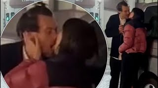 Harry Styles and Emily Ratajkowski kissing in Tokyo recently.