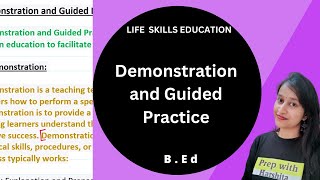 Demonstration and Guided Practice | Life Skills Education