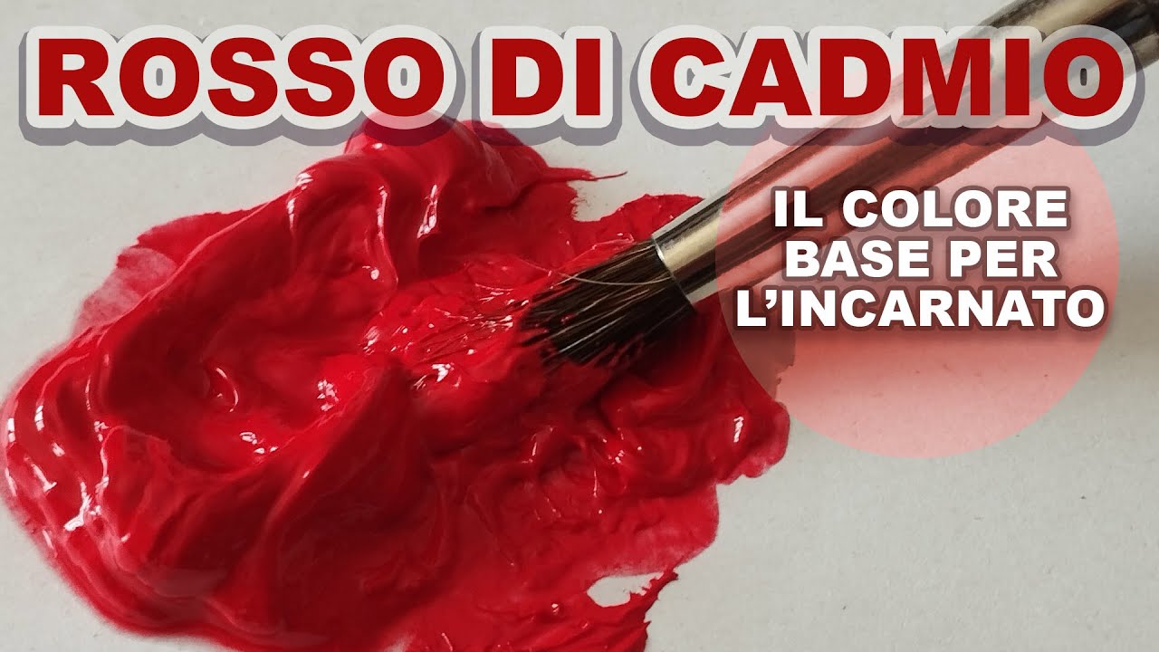 Come mescolare i colori a olio per dipingere l'incarnato con il Rosso di Cadmio