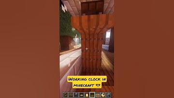 How to make working clock in Minecraft #minecraft #tutorial #shorts #youtubeshorts #timelapse #craft