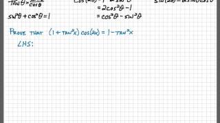 Using Double Angle Identities