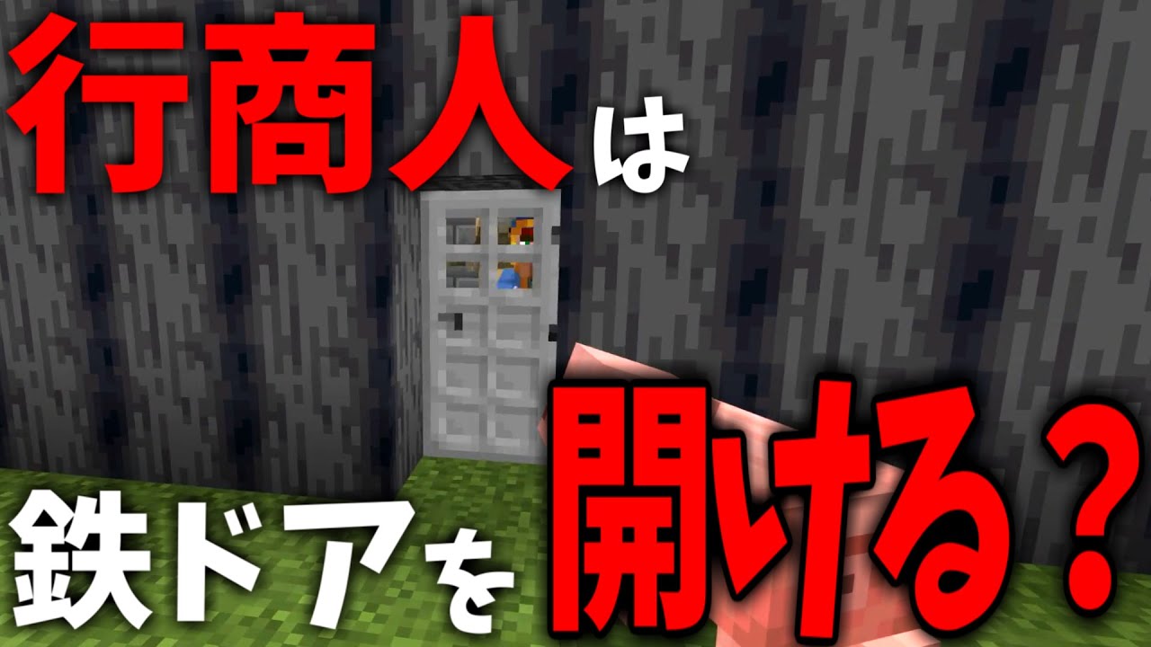 マイクラreal検証 行商人は鉄のドアを開けられるのか Minecraft Youtube