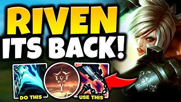 THE RETURN OF THE LEGENDARY RIVEN CRIT BUILD (YOU