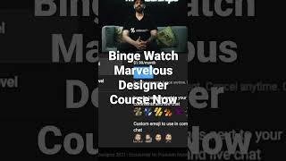 Binge Watch Complete Marvelous Designer Course on @zinteractive channel now