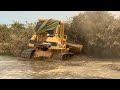 Bulldozer Push To Catch Fish អាប៉ុលរុញចាប់ត្រី