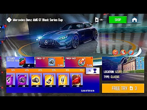 Mercedes-Benz AMG GT Black Series 🏆 [ Free Try ] Asphalt 8 Azure Coast Cup 🎮