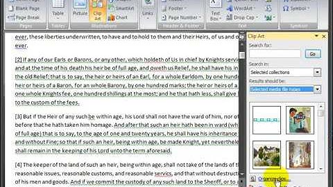 Microsoft Word 2007 ENG TB 05 04 Insert Clip Art