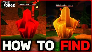 How To Find CRYSTAL FORMATIONS (Crystal Nodes) in The Forge (CRIMSON, CYAN, EARTH, LIGHT, VIOLET!)