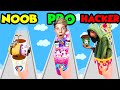 Can We Go NOOB vs PRO vs HACKER in Coffee Stack (ALL LEVELS!) Prezley