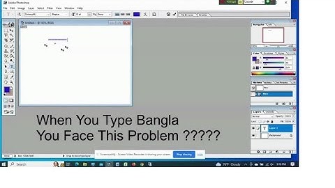 Bangla type on photoshop( Bangla typeing problem on photoshop and its solution )