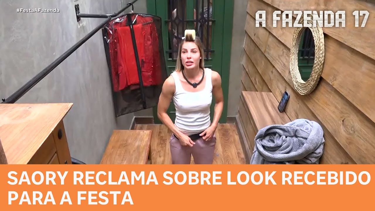 A FAZENDA 17: Saory reclama sobre look recebido para a festa 'É ridículo' e ameaça não participar