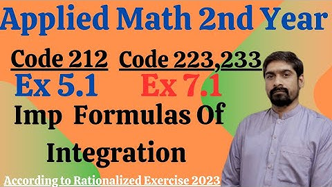 Mastering Integration Formulas: DAE Math Essentials (Code 212 Chapter 5 & Code 223, 233 Chapter 7)