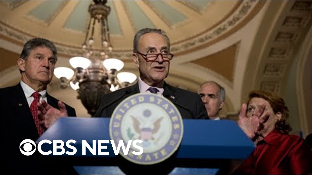 Schumer-Manchin deal lets Democrats move on spending bill - YouTube