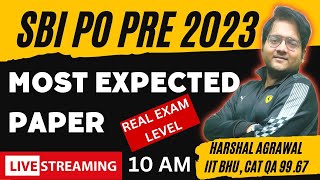 SBI PO Prelims 2023 Most Expected Paper Quant | SBI PO Prelims 2023 Paper Quant | Harshal Sir