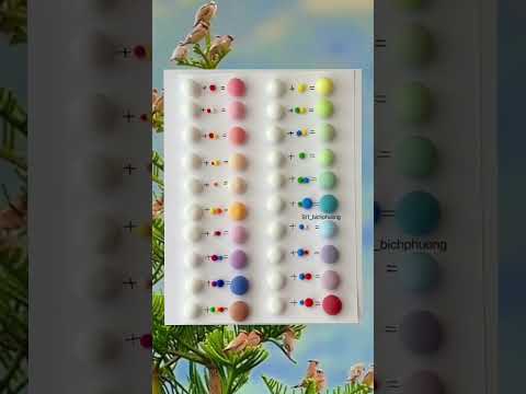 نتائج مزج اللون الأبيض مع الألوان الاخرى