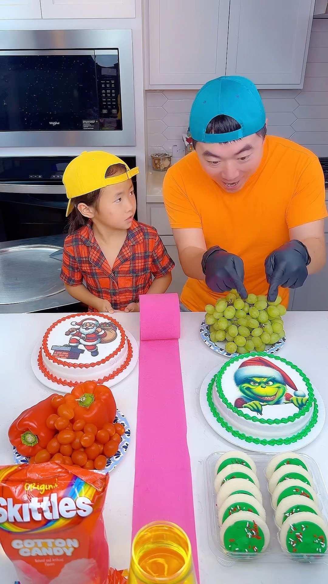 Merry Christmas ice cream challenge!? #funny by Ethan Funny Family